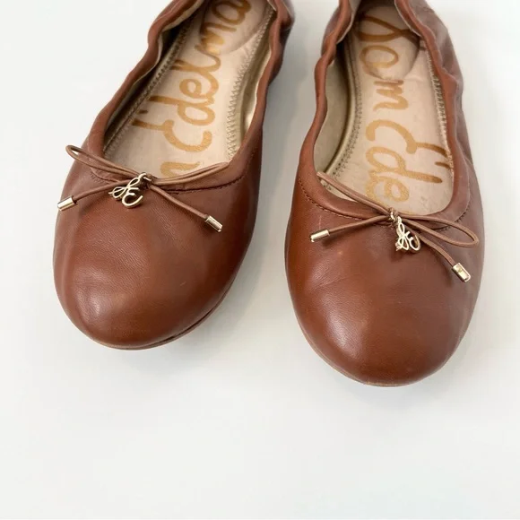 Sam Edelman Women’s Felicia leather flats in brown Neutral ballet flat Size 8.5 - Picture 4 of 8